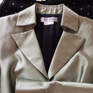 Kay Unger Silk Lined  Jacket Skirt Suit size 8 (fits like 6)